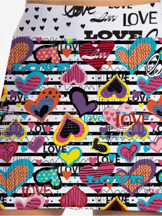Dresses & Skirts - NWT Love Hearts Printed Skort - Multicolor